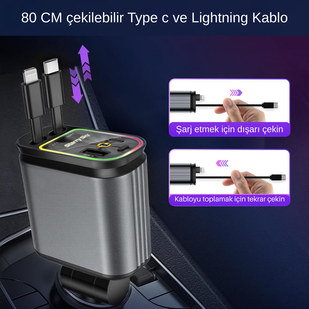 Galaxy Starlight Çakmaklık Şarj Adaptörü